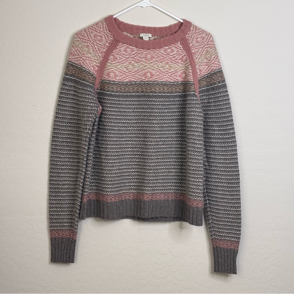 Fossil Sweater Sz Large Knit Sweater Wool alpaca Blend